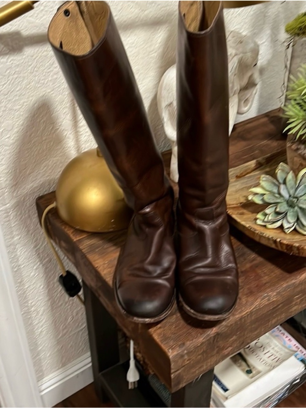 Classic Frye Brown Leather Riding Boots Melissa Style 6.5